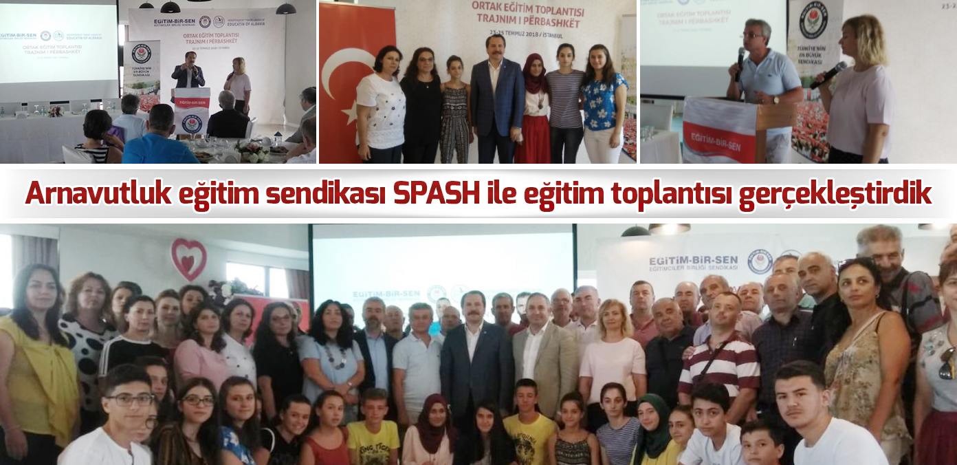 Arnavutluk eğitim sendikası SPASH ile eğitim toplantısı gerçekleştirdik