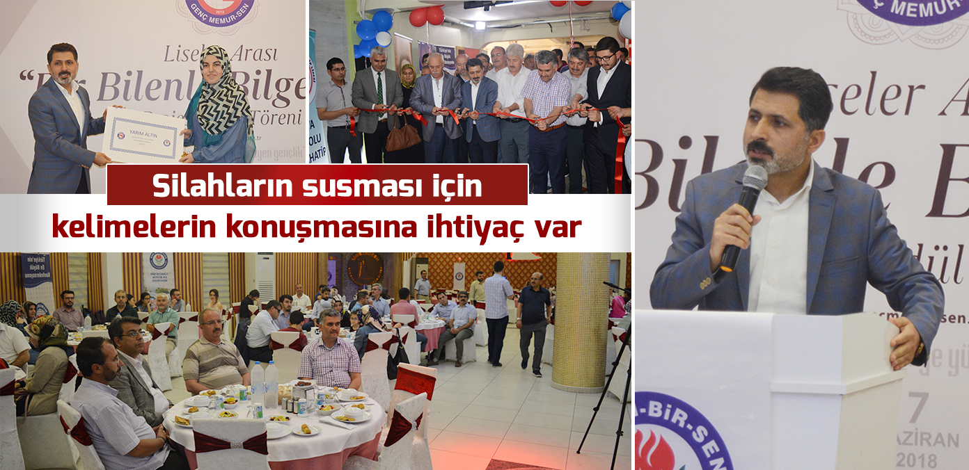 Silahların susması için kelimelerin konuşmasına ihtiyaç var