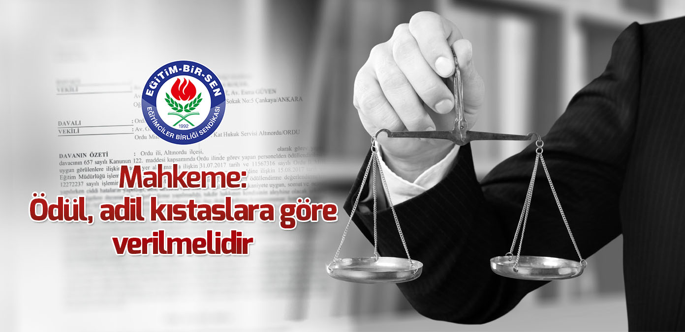 Mahkeme: Ödül, adil kıstaslara göre verilmelidir