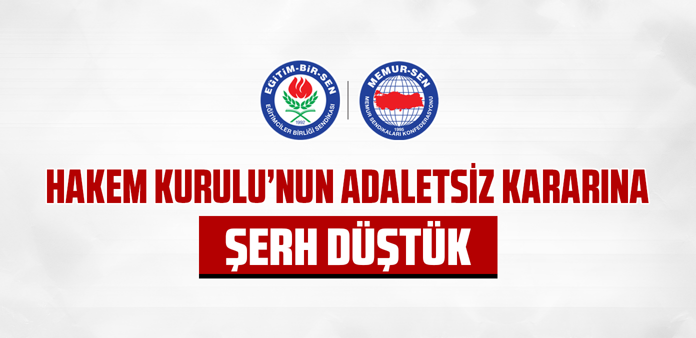 Hakem Kurulu'nun adaletsiz kararına şerh düştük