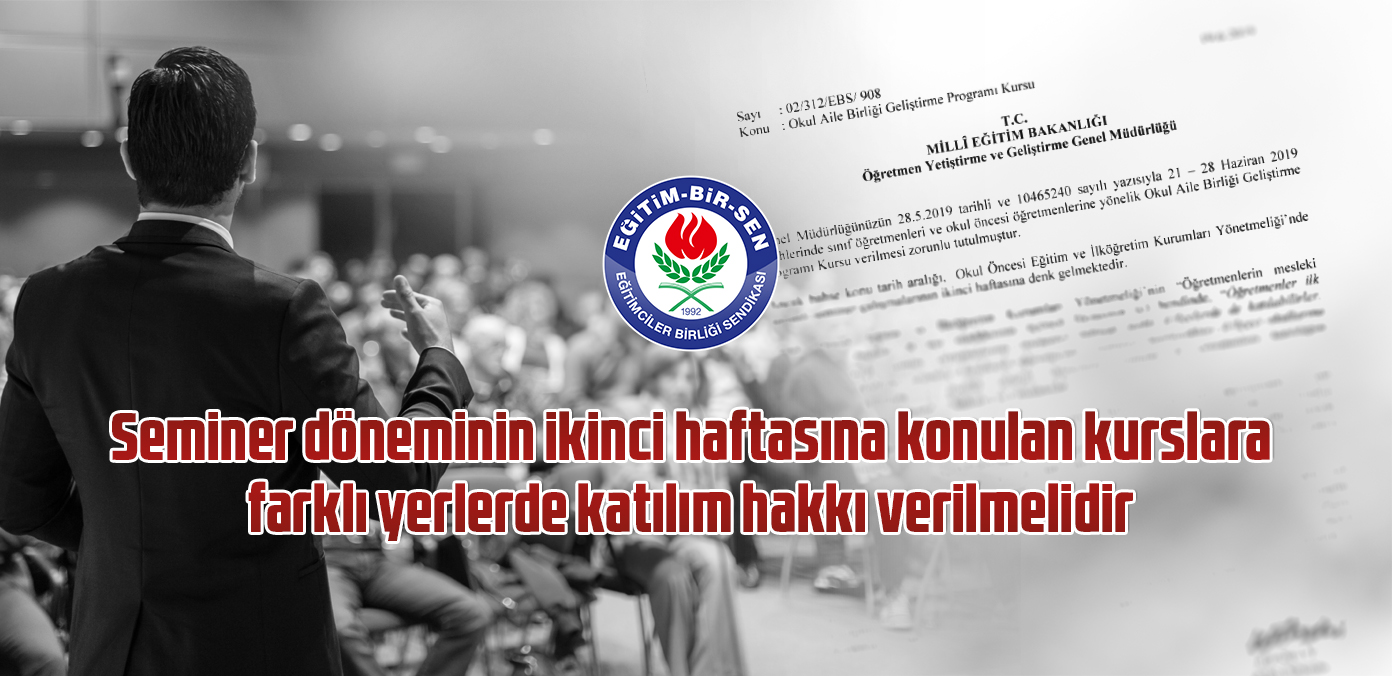 Seminer döneminin ikinci haftasına konulan kurslara farklı yerlerde katılım hakkı verilmelidir