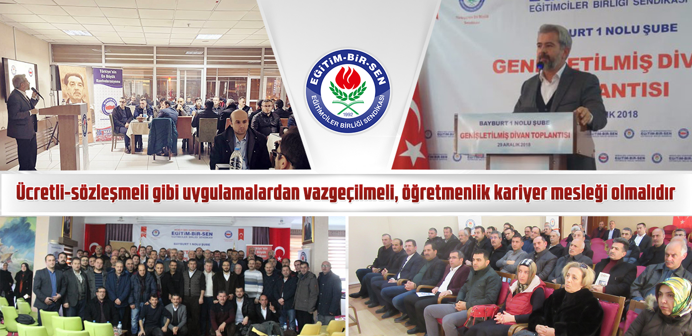 Ücretli-sözleşmeli gibi uygulamalardan vazgeçilmeli, öğretmenlik kariyer mesleği olmalıdır