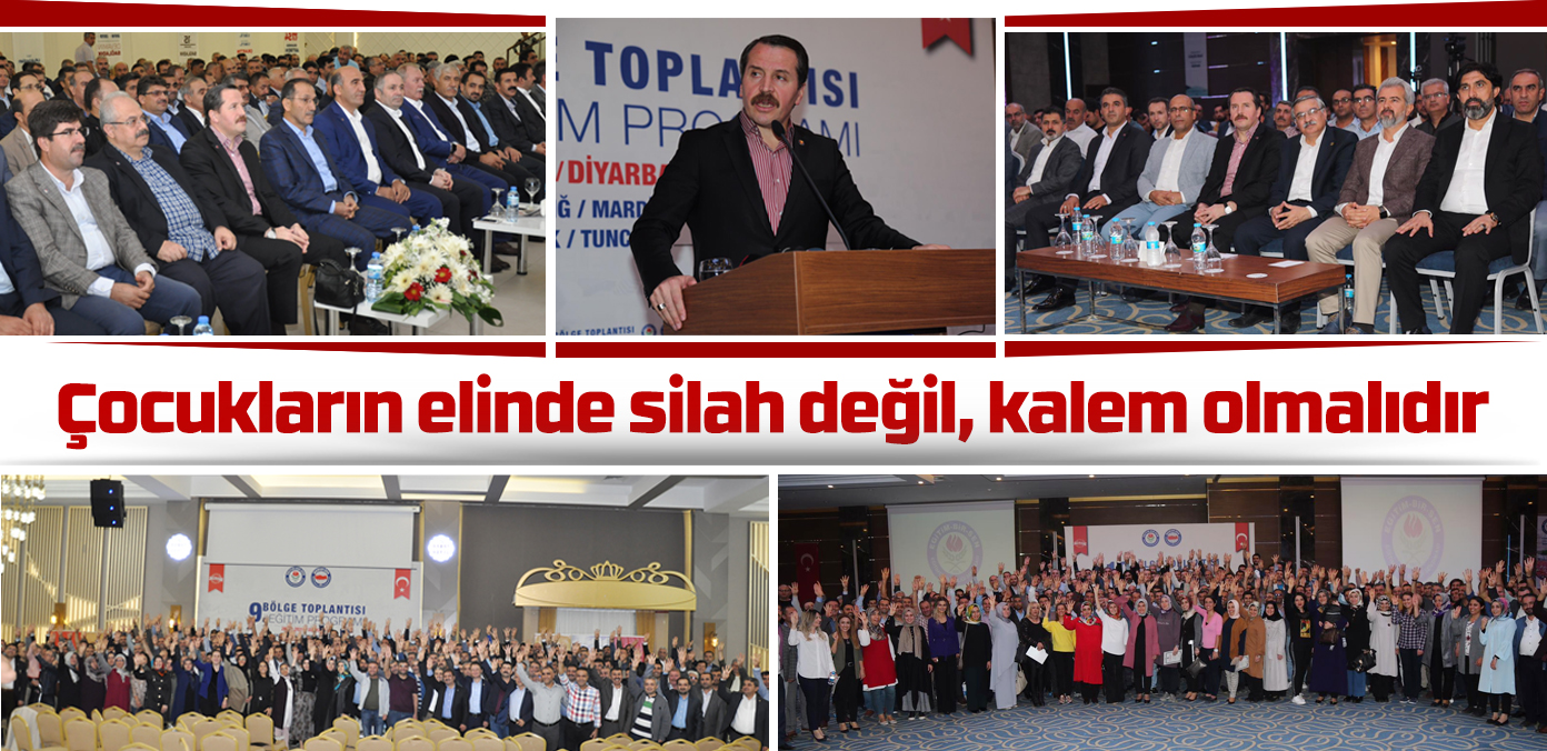 Çocukların elinde silah değil, kalem olmalıdır