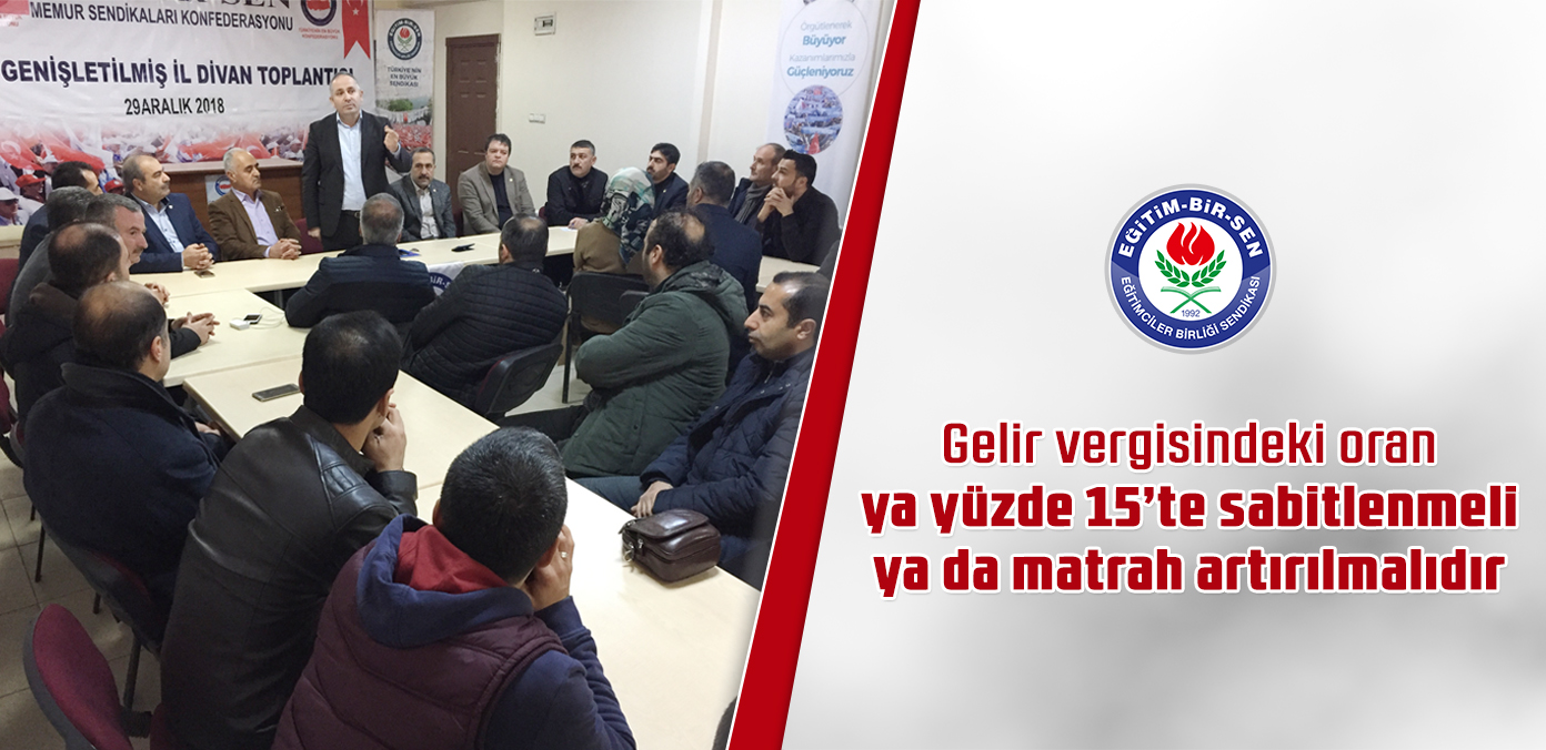  Gelir vergisindeki oran ya yüzde 15'te sabitlenmeli ya da matrah artırılmalıdır	