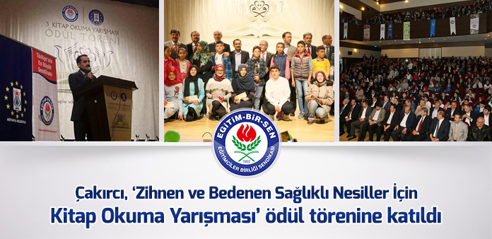 Çakırcı, 'Zihnen ve Bedenen Sağlıklı Nesiller İçin Kitap Okuma Yarışması' ödül törenine katıldı 