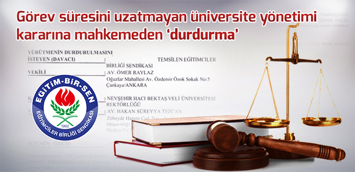 Görev süresini uzatmayan üniversite yönetimi kararına mahkemeden 'durdurma'