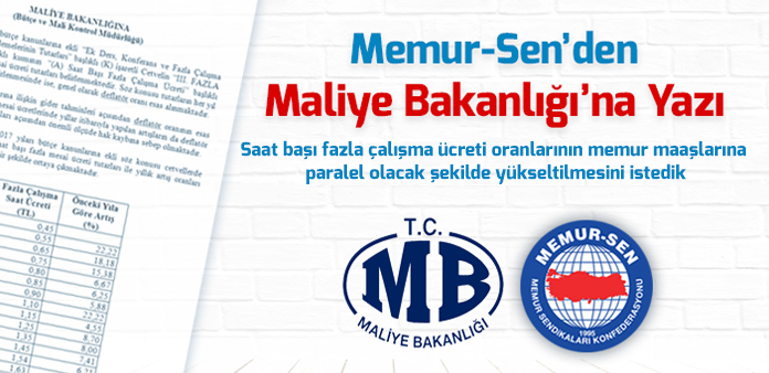 Saat başı fazla çalışma ücreti oranlarının memur maaşlarına paralel olacak şekilde yükseltilmesini istedik