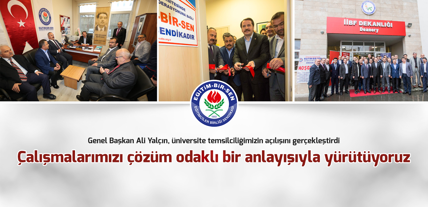 Çalışmalarımızı çözüm odaklı bir anlayışıyla yürütüyoruz