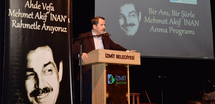 'Bir Anı, Bir Şiirle Akif İnan'ı Anma' programı Kocaeli'de gerçekleştirildi