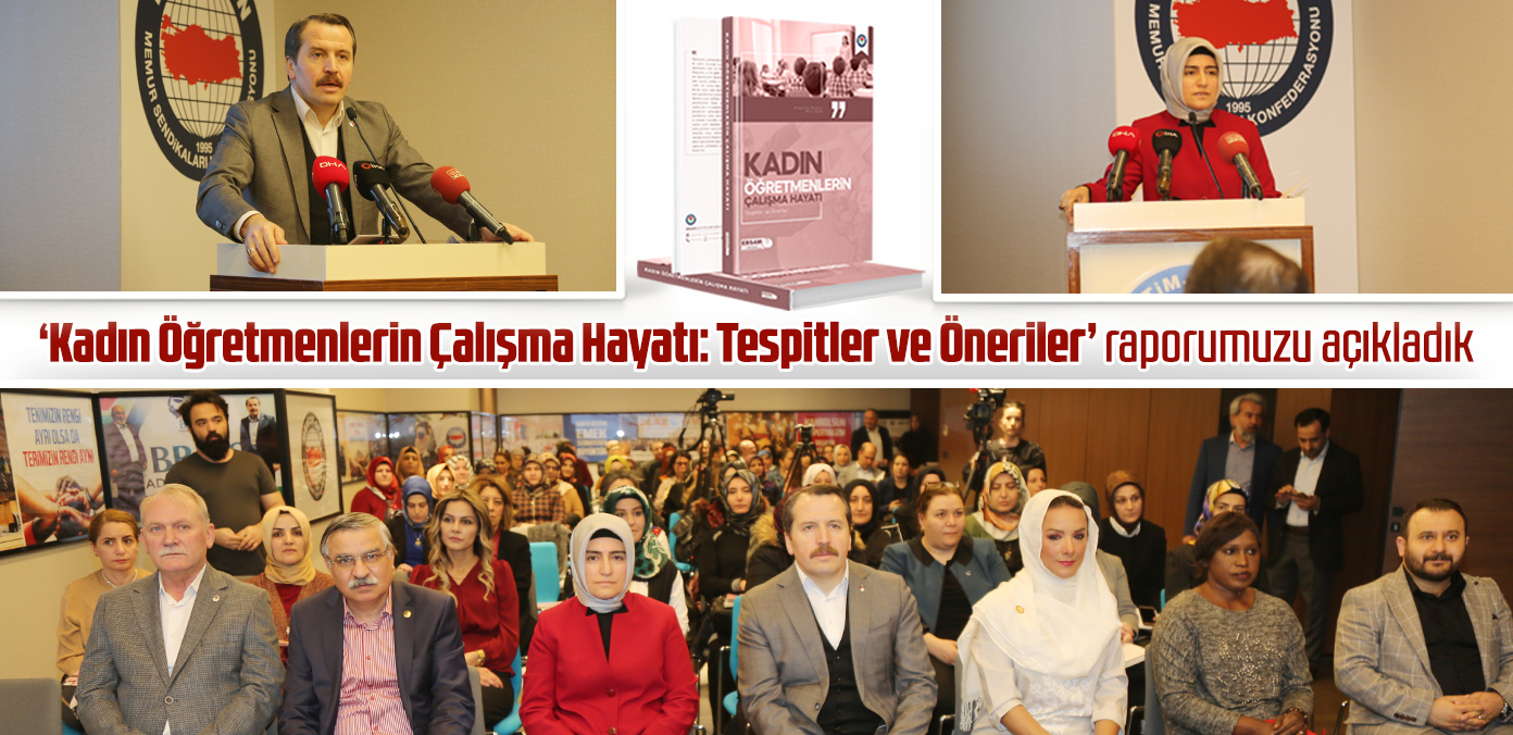 Kadın Öğretmenlerin Çalışma Hayatı: Tespitler ve Öneriler raporumuzu açıkladık