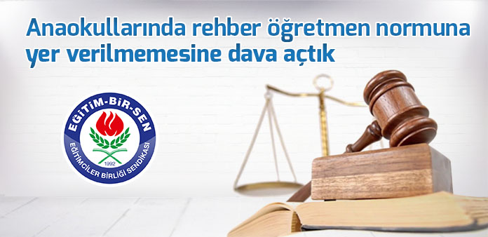 Anaokullarında rehber öğretmen normuna yer verilmemesine dava açtık