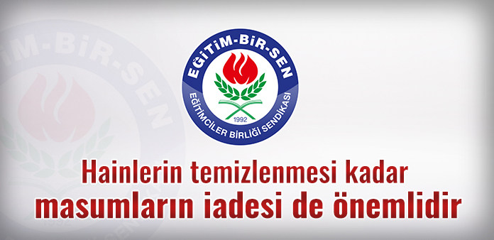 Hainlerin temizlenmesi kadar masumların iadesi de önemlidir