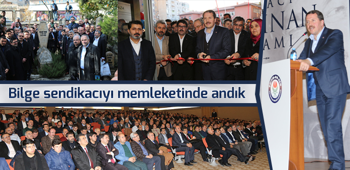 Bilge sendikacıyı memleketinde andık