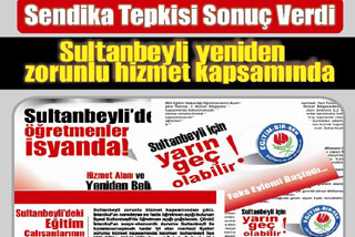 >Tepkimiz Sultanbeyli’yi Magduriyetten Kurtardi