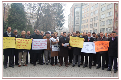 >Bağış Genelgesi Protesto Edildi